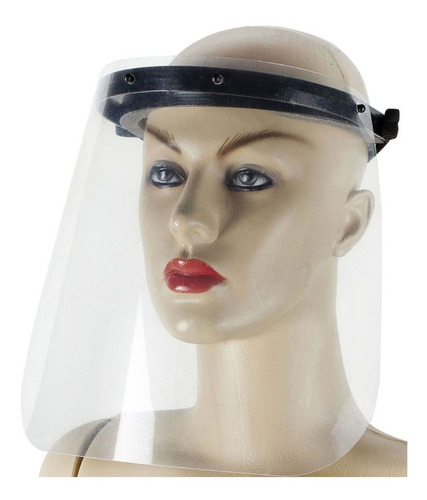 Máscara Unissex Proteção Viseira De Acrílico Com Elástico