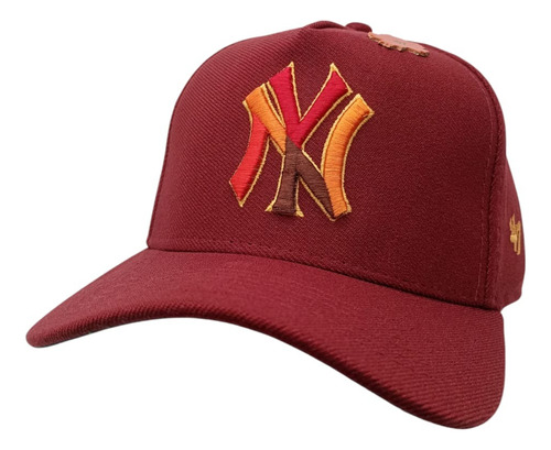 Gorra Ajustable Equipos Estilo Mlb Limitada Pin Premium Moda Bordeaux Yankee Medida Ùnica Ajustable Lisa