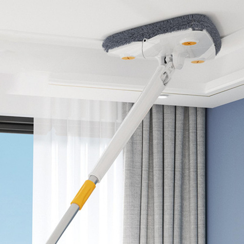 Limpiador De Pared De Microfibra Giratoria Con 3 Paño