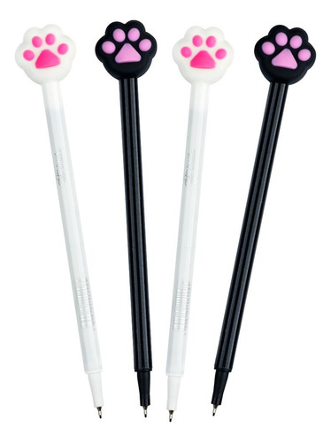 Lapicera Microfibra Souvenir Kawaii Cute Pack 12 Unidades Blanco/negro Azul/negro