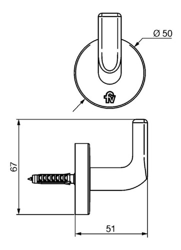 Percha Fv Cipres 166/n2 Accesorio Baño Cromo