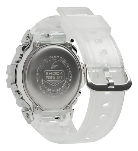 Reloj Casio G Shock Skel Camo 3 Dial Original Time Square Color De La Correa Transparente Color Del Bisel Metal Camuflaje Color Del Fondo Camuflaje Gris