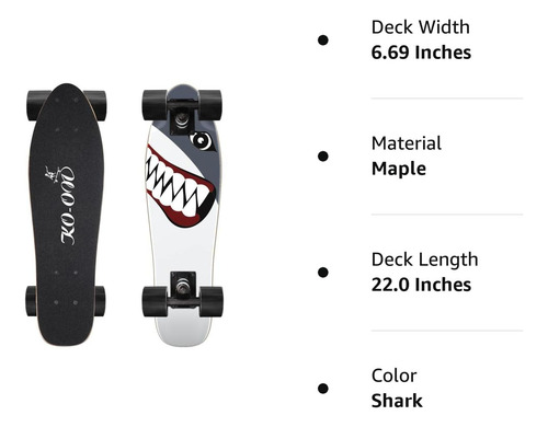 Ko-on Skateboard Complete Skateboards 22 Inch Mini Cruiser S