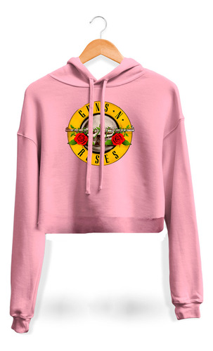 Hoodie Crop Top Guns Roses