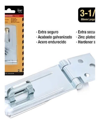 Card Cerrojos Porta Candado 3,5 Security Mayor Y Detal