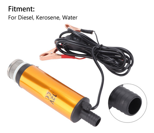 Bomba Eléctrica Sumergible Portátil Mini 12v 51mm Dc 30l/