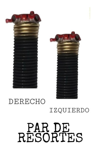 Par Resorte Torsión Dorado 250x2x30 Porton Ascendente Garage
