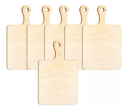 K 2 Tabla De Cortar De Madera De 6 Piezas Con Asa Juego De