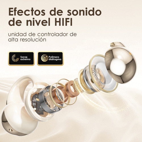 Audífonos Tecmiyo J07-F inalambricos con cancelacion de ruido y sonido Hifi