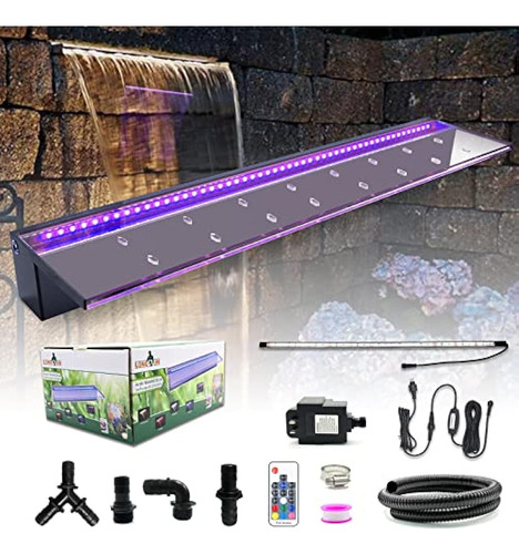 Longrun Acrylic Waterfall Spillway Multicolor Led Light Pool