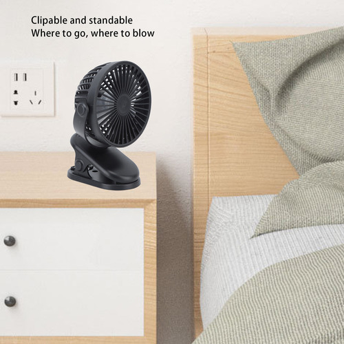 Ventilador Usb Pequeño Recargable Con Clip, Recargable, Port