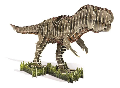 Imagen 4 de 10 de Puzzle Dinosaurio T-rex 3d Rompecabezas Educa Niños Atrix ®