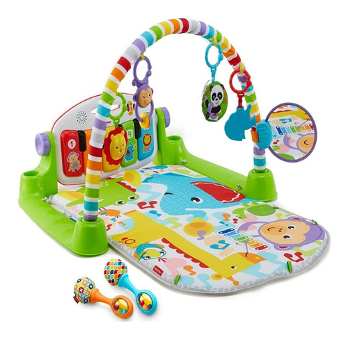 Tapete Gimnasio Para Bebe Piano Fisher Price Con Maracas Color Verde