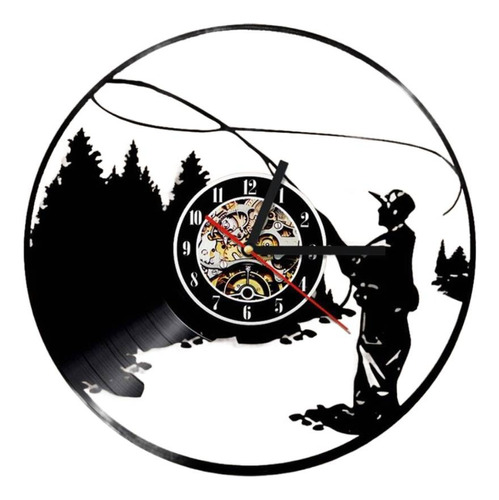 Reloj Corte Laser 1989 Pesca Pescador Lanzando