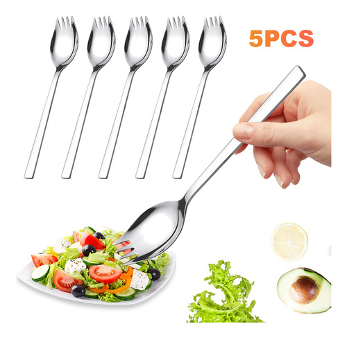 Cuchara Para Vajilla De Camping Spork Spoons, 5 Unidades