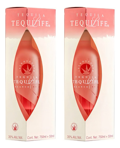 Duo Pack Tequila Tequilife Blanco Rosa 750 Ml Con 50 Ml