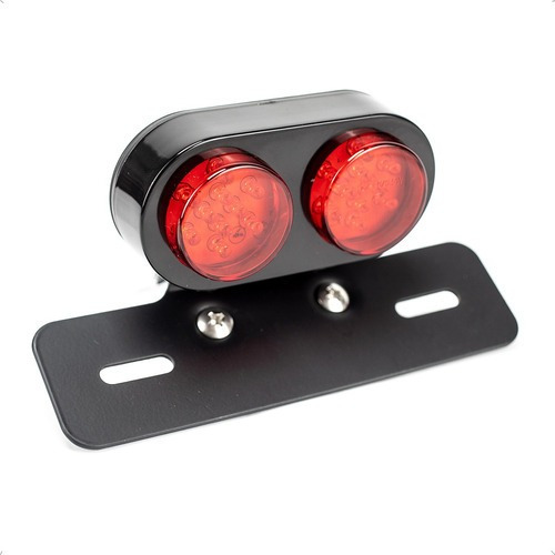 Calavera Stop Negro Con Porta Placa M2022 Para Moto