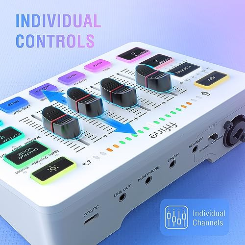 Mezclador De Audio Fifine Para Pc De Streaming De Juegos Con