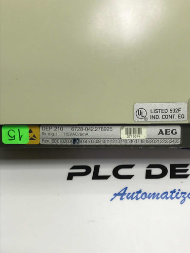 Modicon Aeg Dep 210 6728-042.278925 Mod De Entradas 15 (Usado)