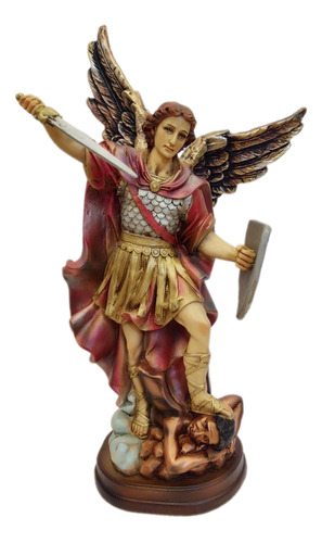Bella Figura San Miguel Arcángel 33cm En Fina Resina 