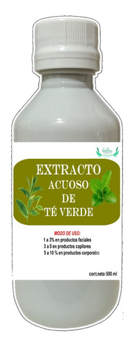 Extracto Acuoso De Té Verde Uso Cosmetico 500 Ml.