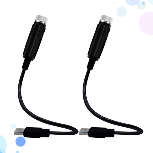 Imagen 5 de 8 de 2pcs Mini Led Star Proyector Luz Usb Luces De Coche Ambient