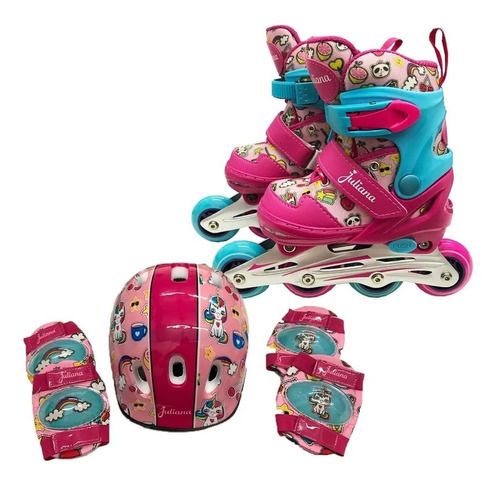 Juliana Set Rollers Con Protecciones Talle S (28-32) Premium