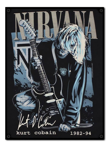 #1305 - Cuadro Decorativo Vintage - Nirvana Kurt Cobain Rock