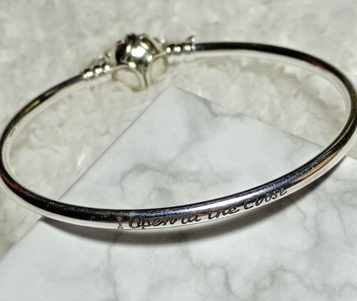 Pulsera Brazalete Rigido Harry Potter - Plata 925 Plateado 17 Cm