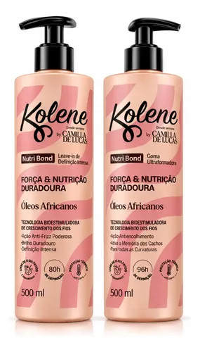 Kolene Kit Leave-in + Goma Nutri Bond Oleos Africanos Kolene 500ml