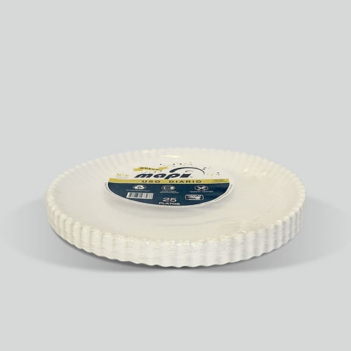 Plato De Carton Redondo N°6 Mapi® Biodegradable Pl-eco-27