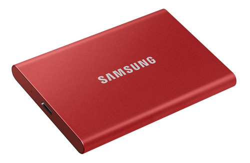 Imagen 4 de 4 de Disco sólido externo Samsung Portable SSD T7 MU-PC1T0 1TB rojo