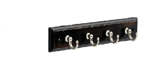 Soporte Con 4 Ganchos Para Llaves Color Chocolate Resistente