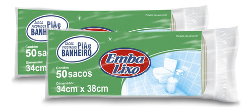 Saco De Lixo Banheiro Pia Cozinha Kit 100 Unidades 10 Litros Cor Branco