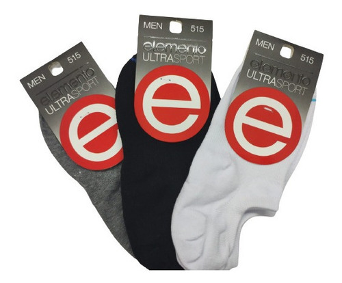 Pack X3 Medias Elemento Invisibles Extra Liviana Art E515