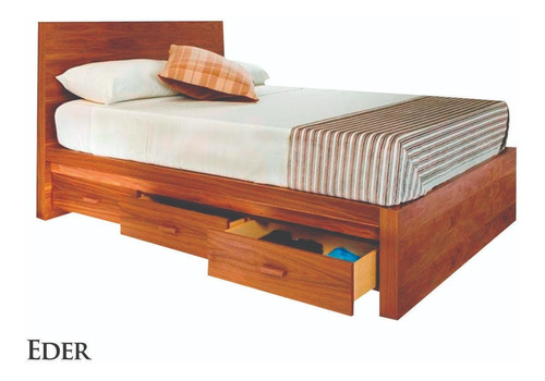 Cama 2 Plazas , Madera Tornillo , Modelo Eder 