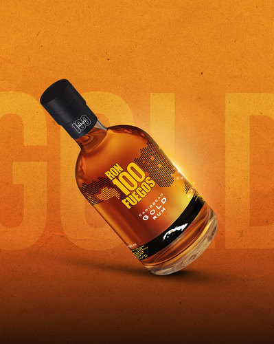 Ron 100 Fuegos Oro De 750ml X 2 Uni.