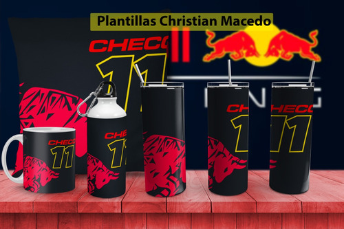 10 Plantillas P/sublimar Red Bull F1  -taza/cojin/tumbler