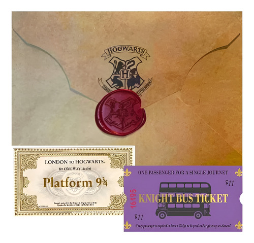 Carta Hogwarts Harry Potter Con Sello De Lacre Harry Potter