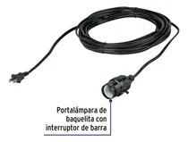 Comprar Portalámparas Con Cable De 10 M Volteck Color Negro