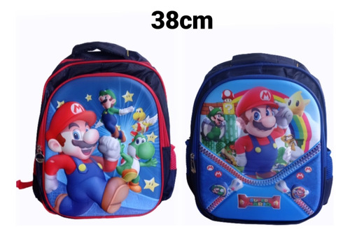 Morral Escolar Grande De Mario Bros 