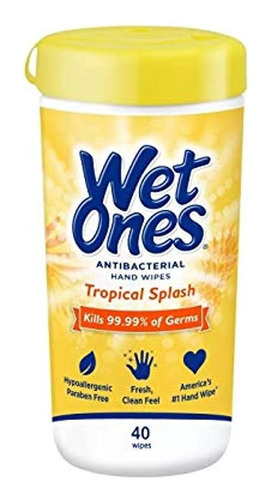 Wet Ones Cítricos Mano Y La Cara Toallitas Antibacte