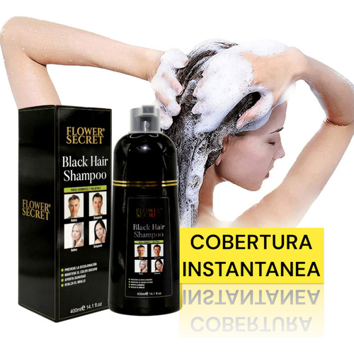 Shampoo Matizante Cabello Negro Cubre Canas Tinte 400ml
