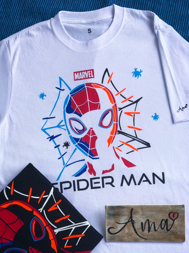 Camiseta Estampada De Spiderman Talla S