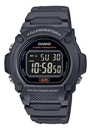 Relógio Casio Quartz Fitness W-219h-8bvcf Em Resina Cinza 50