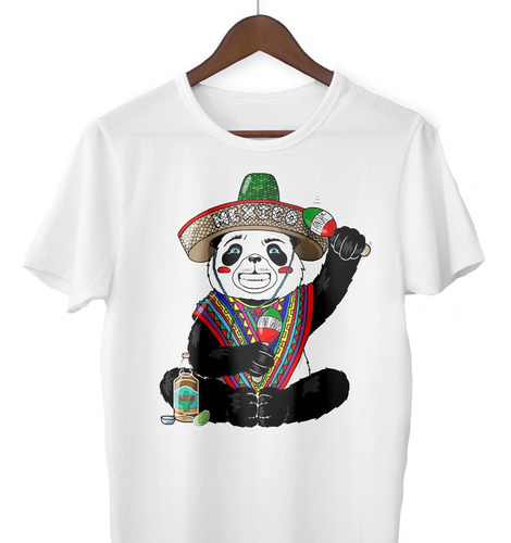 Remera Oso Panda Mexico Dibujo Diseño Exclusivo