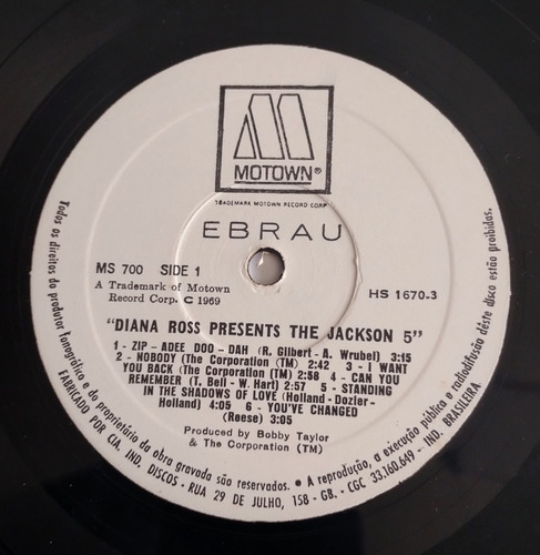 Lp - Diana Ross Presents The Jackson 5 - Vg (Usado)