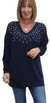 Comprar Sweater Buzo Lanilla Alison  Busto\u002Fcadera 124 Cede A 140 Cm.