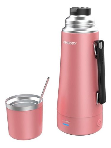 Imagen 5 de 10 de Termo Electrico Peabody E-termo 1lts Mate Rosa Metalico Pc