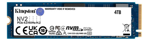 Disco Sólido Ssd 4tb Nvme Kingston Snv2s/4000g 